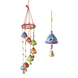 Colorful Windchimes Jhoomar Hanging for Home Door, Wall, Temple, Bedroom, Decorative Accessories for Party, Festival Décor, Wedding Festivities Gift (Bell)