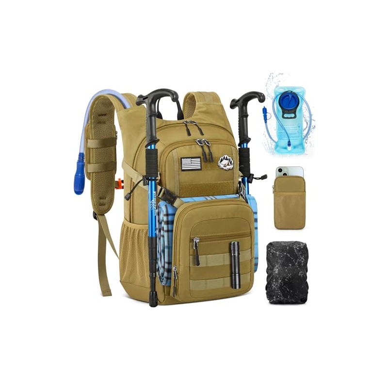 RAINSMORE Hydration Backpack with 2L Hydration Bladder Insulated 18L Hiking