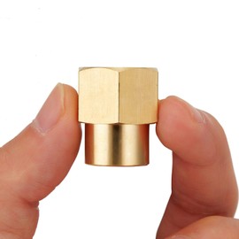 Litorange 4 PCS Brass Pipe Fitting Reducer Coupling Adapter，3/8" NPT Female x 1/4 Inch NPT Female Extension Connector, For Fuel/AIR/Water/Oil/Gas WOG