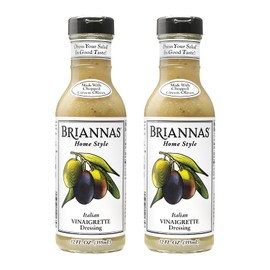 BRIANNAS - Home Style Italian Vinaigrette Dressing – Fine Salad Dressing made with Premium Ingredients - Gluten Free & Low Sugar Dressing - 12 oz. Bottles - 2 Pack