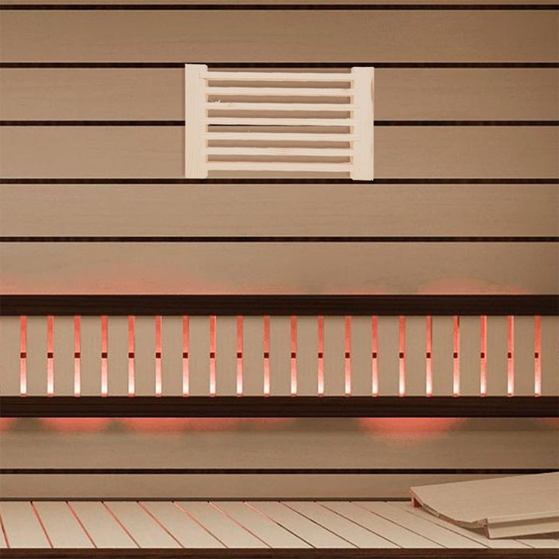 Kisangel Wooden Vent Blinds for Steam Room Sauna Accessory Air
