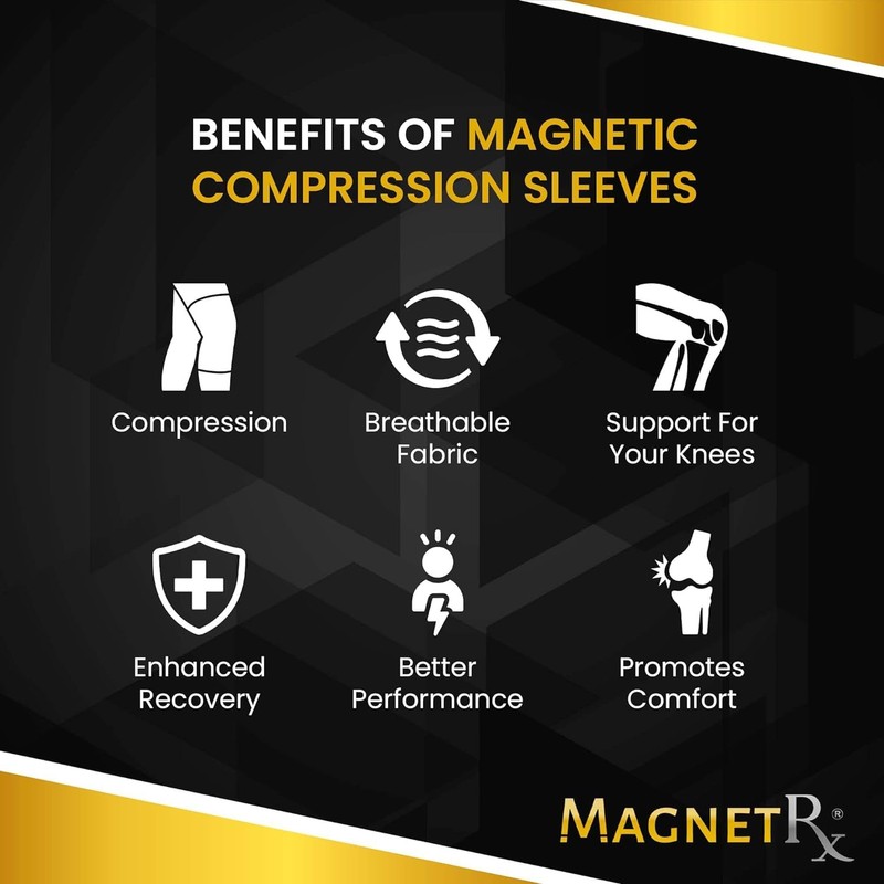 MagnetRX® Magnetic Knee Support Compression Stockings (2-Pack), Knee Pads for