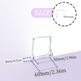 CEEYSEE Pack of 5 Locking Pin 8 mm x 60 mm One Cotter Pin Pipe Folding Pin with Snap Lock Square Galvanised Shackle for Trailers, Tractors, Dumppers, Farm, Lawnmower (F.8 mm x 60 mm)