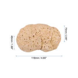 sourcing map Fake Rock Hidden Key Box, Hide a Spare Key Waterproof Key Hider, Key Storage Lock Box Stone for Outside Garden Decoration, Khaki