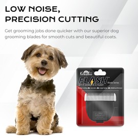 Kenchii Professional Dog Clipper Blade Flash Pet Hair Clipper - Detachable Stainless Steel Blades for Dog Grooming - Hair Clippers & Accessories Pet Shaving Blades (Fine Detailer)