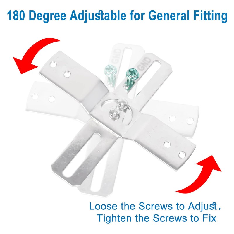 Teemyaa Light Fixture Mounting Brackets, 180° Adjustable Universal Light Crossbar
