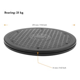 MUKCHAP 2 Pack 10 Inch Rotating Swivel Stand Turntable, 360 Degree Swivel Base Rotating Platform with Steel Ball Bearings, Round Rotating Swivel Stand for TV, Laptop, Pottery