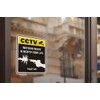 2 x 20cm Tall Funny CCTV Sign Vinyl Stickers -