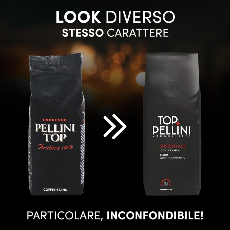 Pellini Caffè in Chicchi Top, Miscela 100% Arabica, Caffè in