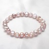 Handgefertigtes Damen-Armband mit 7–8 mm Süßwasserperlen | Dehnbares Perlenarmband für
