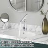 Touchless Bathroom Faucet, Automatic Motion Sensor Chrome Faucet for Bathroom