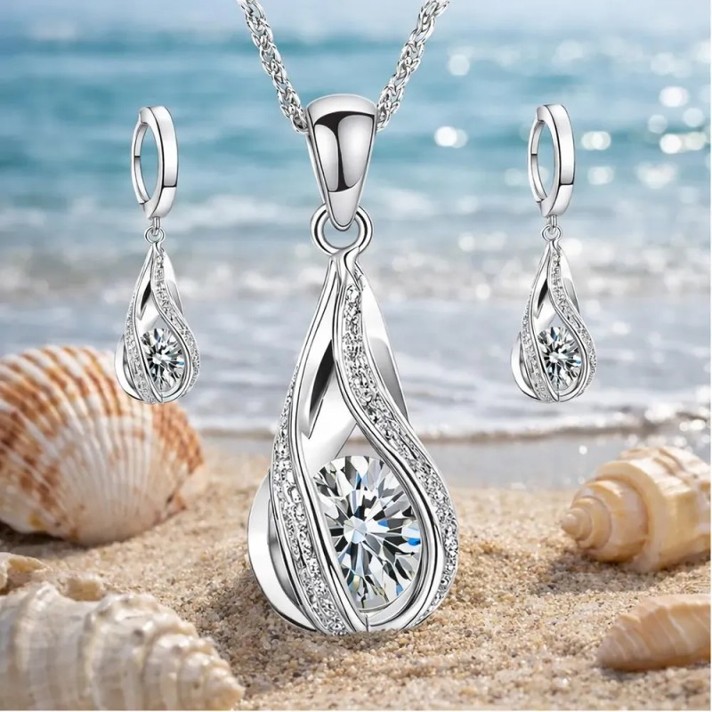 High Monaco - Conjunto De Aretes Y Cadenas, Mxyzv-002, 2pzas,