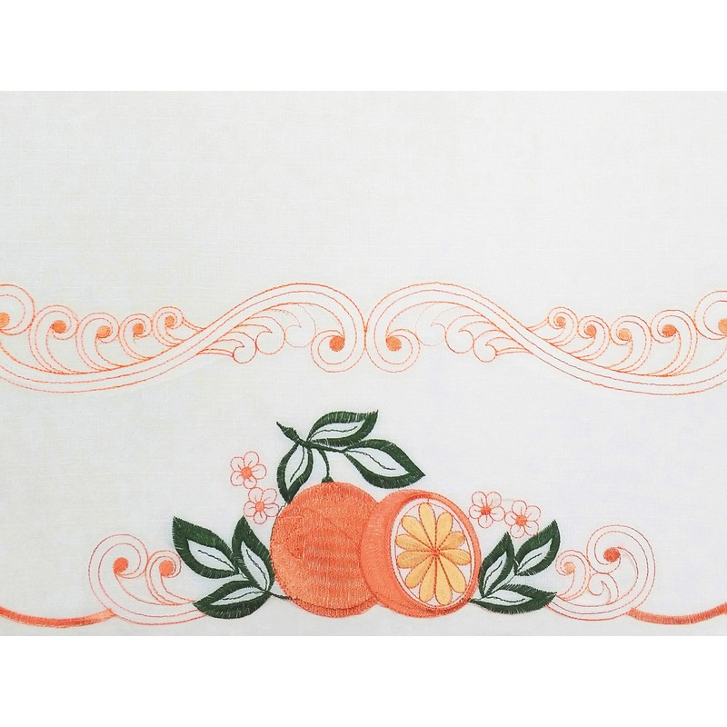 GOHD Sweet Harvest. 3pcs Kitchen Cafe Curtain Set. Nice Embroidery