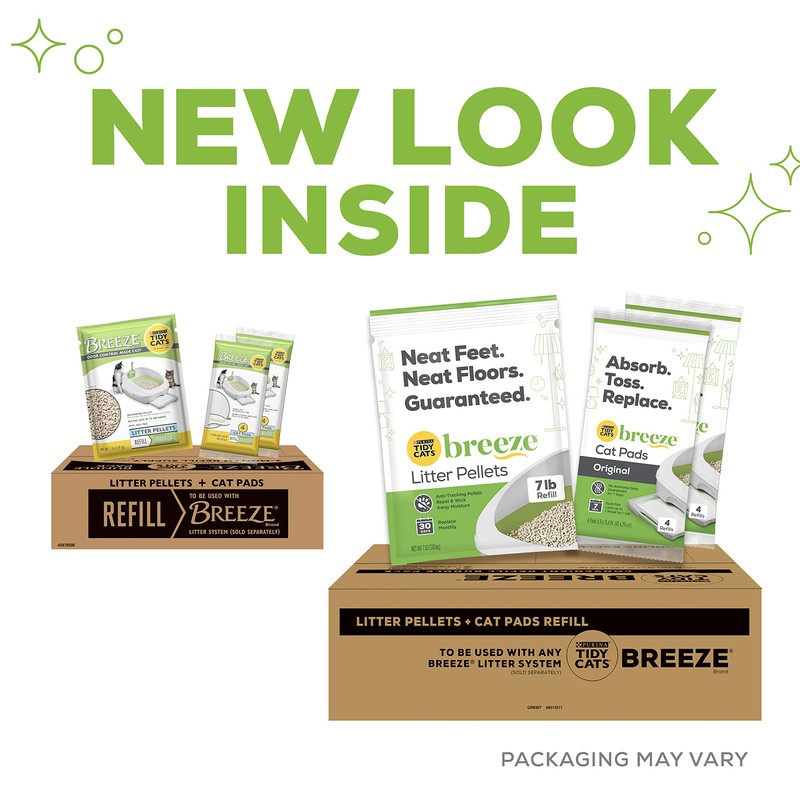 Purina Tidy Cats Breeze Litter System Cat Refill Bundle -