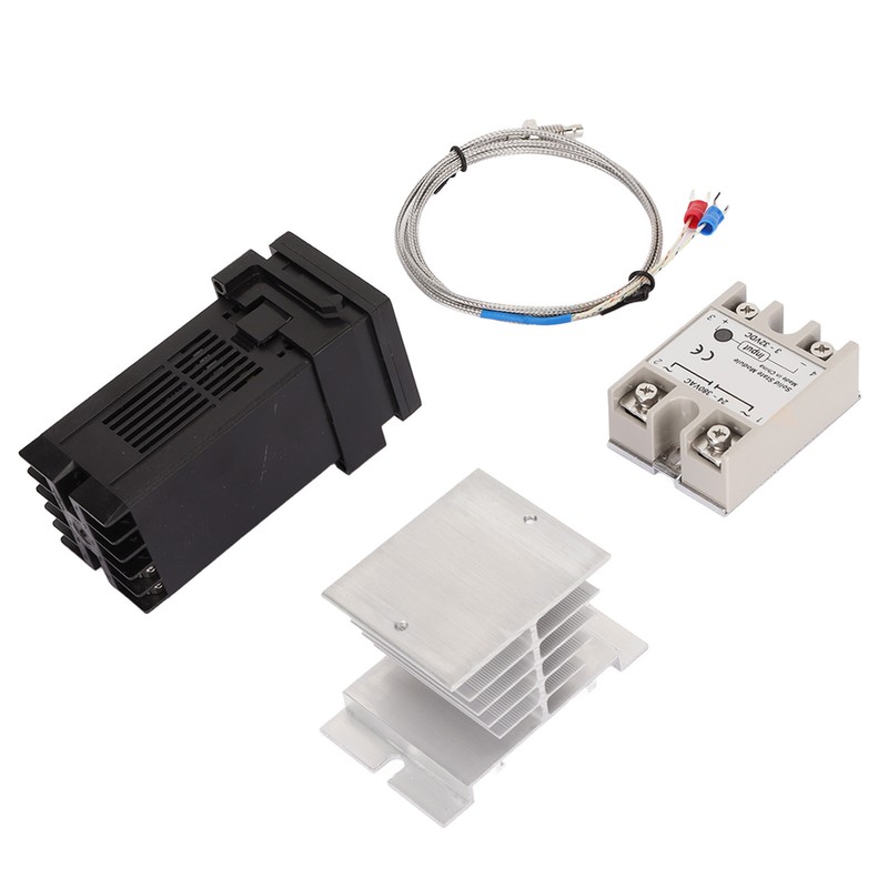 Farm Temperature Control Set 100‑240V Thermostat Type K Thermocouple Heatsink
