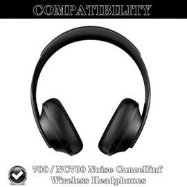 NC700 Ohrpolster YunYiYi Ersatz-Ohrpolster kompatibel mit Bose 700 700s Noise Cancelling Headset-nc700 Ohrmuscheln / Abdeckung / Ohrenschützer / Proteinleder (schwarz)