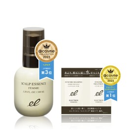 ELECTRON Medicinal Scalp Essence Femme 3.4 fl oz (100 ml) (Synchro Shampoo Femme with Sample Pouch) for Women Scalp Care, Hari Koshi, For Dignified Hair