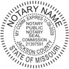Missouri Notary Stamp | Round Self Inking Unit - Shiny