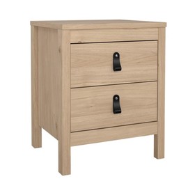 Tvilum Madrid 2-Drawer Bedroom Nightstand, 17.24" W x 15.12" D x 21.3" H