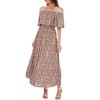 Bluetime Womens Maxi Dress Off Shoulder Floral Print Boho Beach