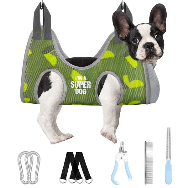jenico Dog Grooming Hammock Harness: Cat Dogs Sling for Grooming