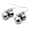 GOLD STONE Terahertz Earrings, For Both Ears, Grape Clusters, Sparkling,