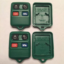 Aftermarket 2 New Replacement Green 4 Button Remote Shell Cases + Pads For Ford CWTWB1U345