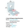 heneng 10 Pcs 2 Hole 90° Fitting for 1-5/8" Strut