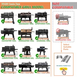 Flame Broiler Kit for Pit Boss 1230 Pellet/Gas Combo Grill - Includes Main Plate and Slider, Compatible with PB1230CC, PB1100PSC2, PB550G, PB500SP and More, Grill Replacement Parts for Pellet smoker
