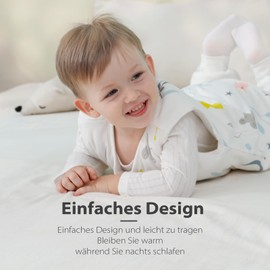 Mosebars Sleeping Bag with Feet, All Year Round Baby Sleeping Bag, Winter, 2.5 Tog, Pure Cotton Sleeping Bag, Various Sizes, Autumn Winter Sleeping Blanket, Baby with Feet