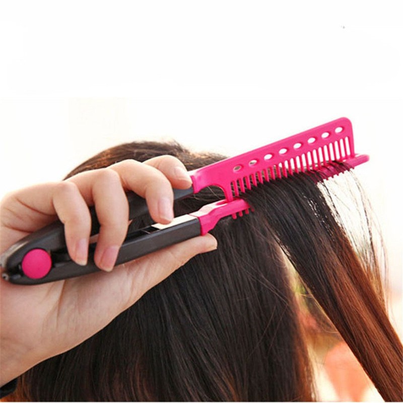 DIY Salon Hair Brush Combs Hairdressing Styling Hair Straightener V