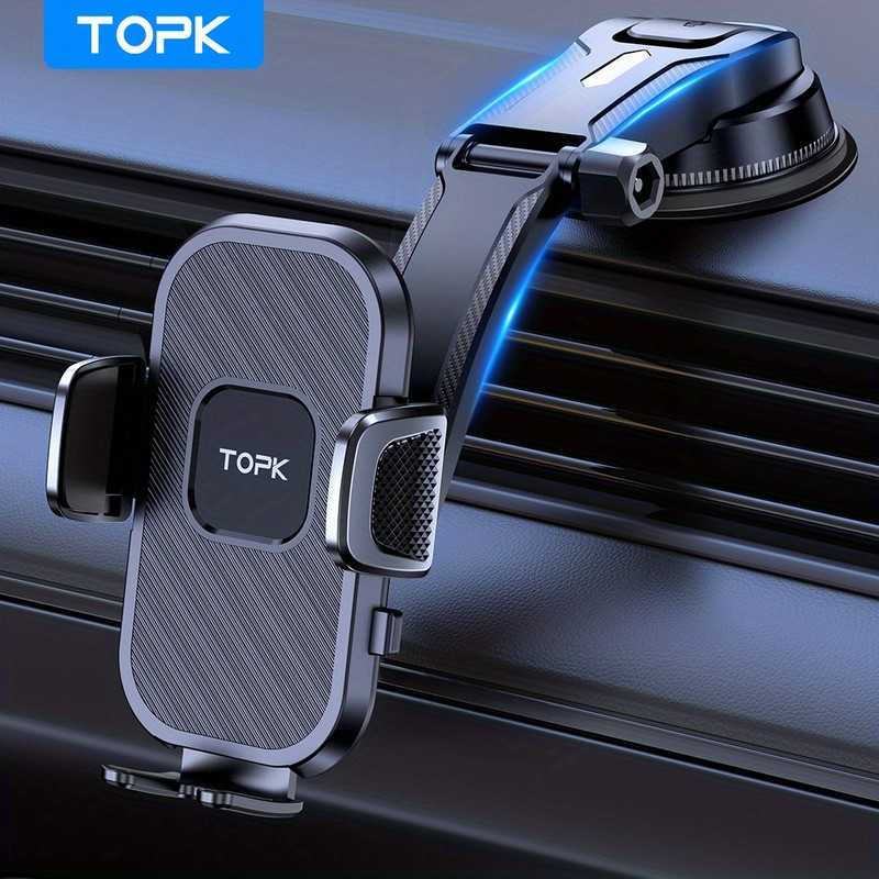 TOPK D38-C Car Phone Holder Mount, Upgraded Adjustable Horizontally And