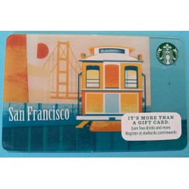 STARBUCKS CARD 2014 "SAN FRANCISCO CABLE CAR" A BEAUTY~GREAT PRICE~RARE