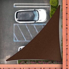 Royal Shade 20' x 20' x 28.3' Brown Right Triangle Sun Shade Sail Canopy Outdoor Patio Fabric Screen Awning RTAPT8 - UPF50+ 95% UV Blockage, Heavy Duty, Water & Air Permeable (We Make Custom Size)