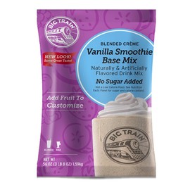 Big Train Blended Creme Mix Base, No Sugar Added Vanilla Smoothie, 3.5 Pound