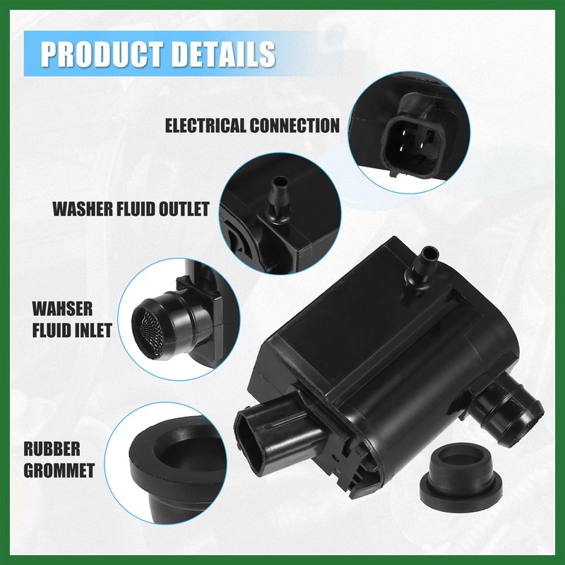 Motoforti Windshield Washer Motor Pump for Kia Sorento - 1