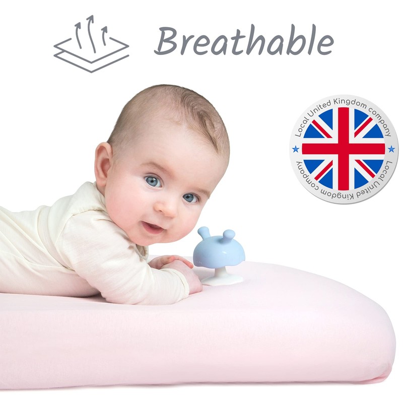 Crib Sheets 50x90cm Award Winning 100% Organic Cotton Fully Fitted
