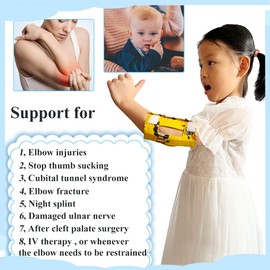 Prevent Scratching Face, Thumb Sucking Habit, Pulling IV Tubes Elbow Immobilizer Splint & Arm Restraint Wrap for Babies Kids-Prevent HAND-TO-FACE habits (Small（2pcs）)