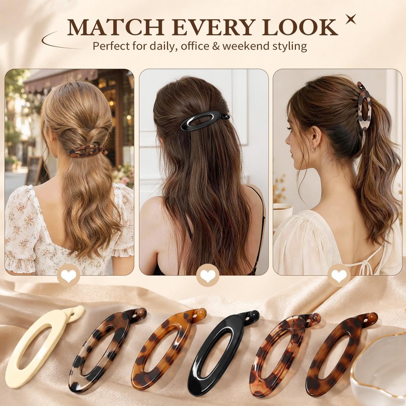 6 Pcs Banana Clips, 4.3 Inch Small Banana Hair Clips