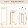 OIHYA 3PCS Cylinder Stands for Parties, Gold Metal Plant Cylinder