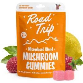 Road Trip Mushroom Gummies- Pink Lemonade- Memorial Day Special- 4 Pack-Lion's Mane, Cordyceps, and Reishi mushrooms to lift your mood