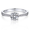 MomentWish Women's Engagement Ring, Moissanite Diamond Ring, VVS1 D Colour