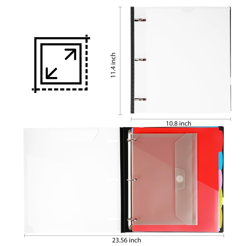 WOT I Telescoping Project Organizer, Refillable 3 Ring Binder with