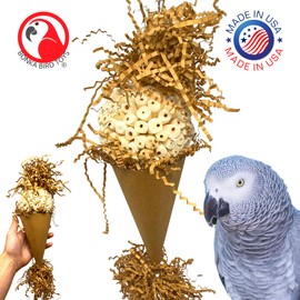 Bonka Bird Toys 3870 Big Sola Cone Natural Chew Medium Bird Toy Conure Quaker Cockatiel and Similar