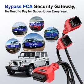 Autel Original OBD2 12+8 Adapter Cable for Chrysler, 2.6ft/ 0.8M OBDII 12 8 Security Gateway Bypass Cable Universal for FCA SGW Vehicles, Fit All Auto Scanners MK808 MX808 MS906PRO MS908S Elite Ultra