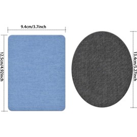 20 Piezas Parches Termoadhesivos Vaquero, Parches Ropa Termoadhesivos, Parches de Planchado, Parche de Reparación, Parche de Aplicación Autoadhesivo para Jeans,Pantalon, para Infantil y Adultos