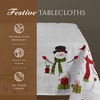 Kadut Christmas Tablecloth, Snowman (60 x 84 Inch) for 5