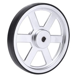 Oumefar 90mm Robot Wheel Built-in Hub Matches Metal Good Traction with Neoprene Tire Tread Robot Wheel Industrial Robot Parts for DIY Robot Vehicles