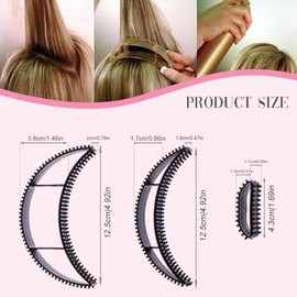 Ycfish Coiler Set Black Styling Hair Accessories for Volume and Hair Accessories for Women and Girls (Pack of 5)