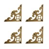 CUTOOP 4pcs Retro Style Antique Brass Triangle Corner Protector with